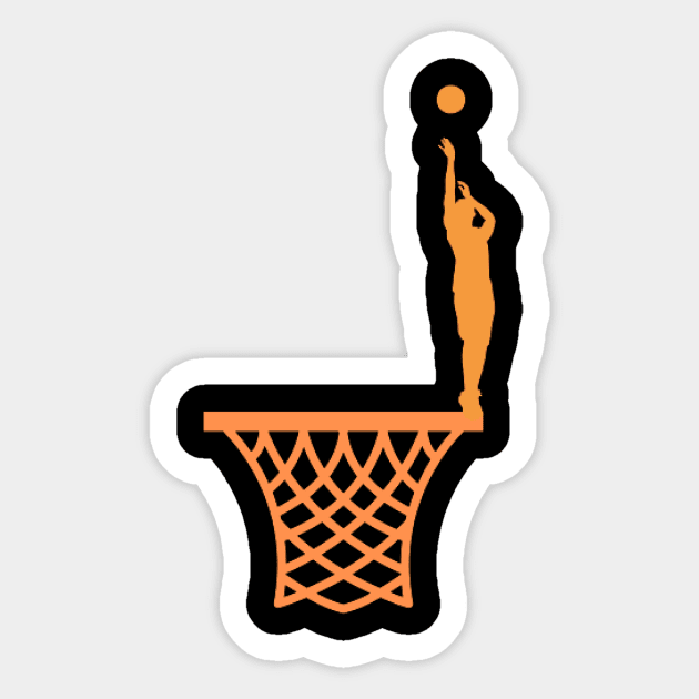 Basketball never stops Sticker by houdasagna